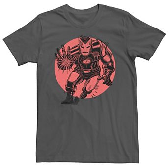 Men's Marvel Iron Man Retro Red Sun Tee