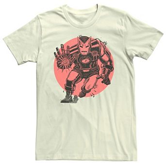Men's Marvel Iron Man Retro Red Sun Tee