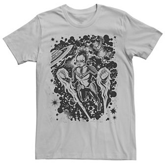 Men's Marvel Captain Marvel Woodcut Portrait Tee