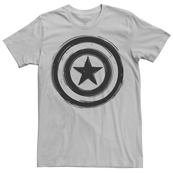 Men's Marvel Captain America Woodcut Shield Tee