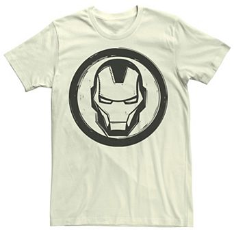 Men's Marvel Iron Man Woodcut Mask Tee