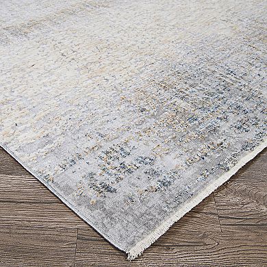 Couristan Couture Aquarelle Pewter-Mode Beige Area Rug