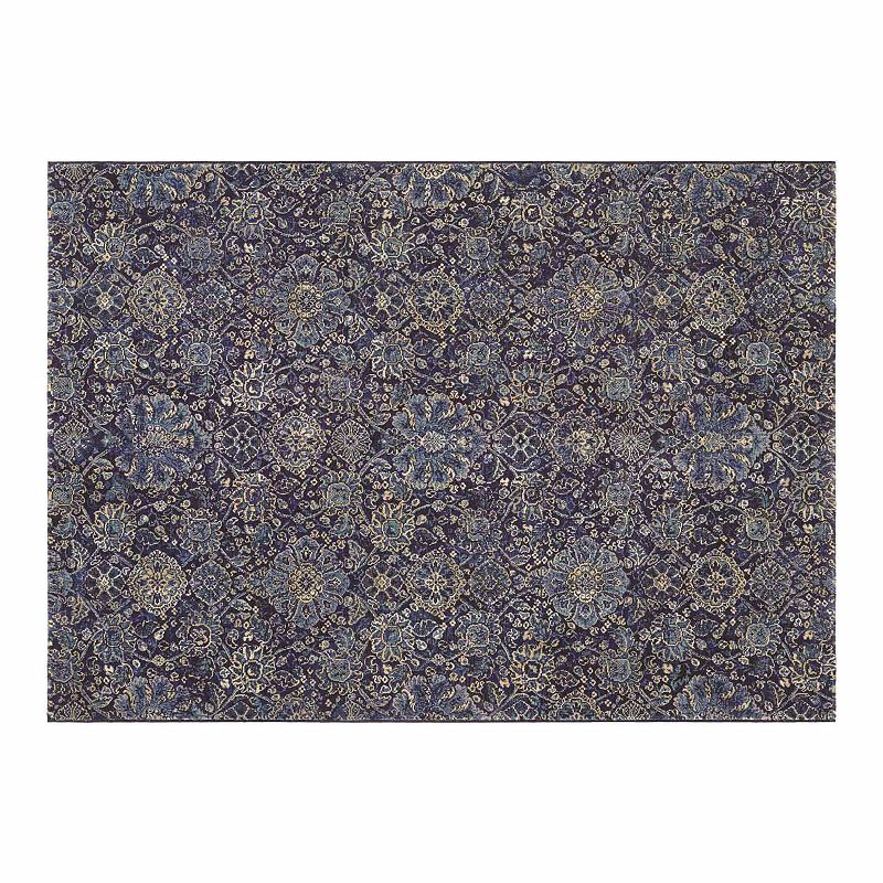 Couristan Easton Winslet Beige-Black Area Rug, Blue, 8X11 Ft