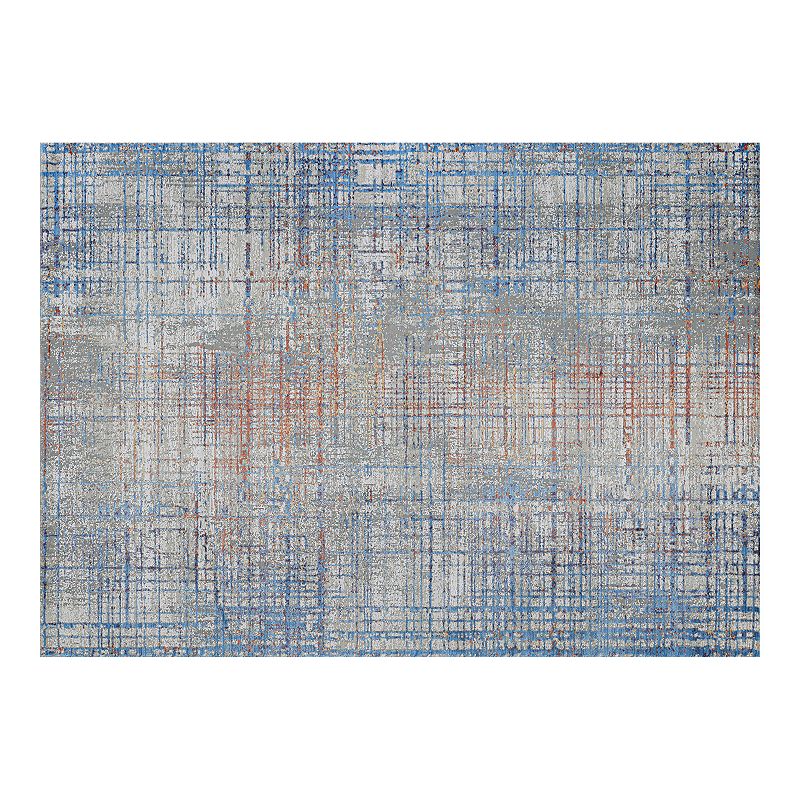 Couristan Vibrata Grasscloth Multi-Pastels Area Rug, Blue, 8X11 Ft