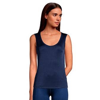 Petite Lands' End Silk Interlock Tank Undershirt