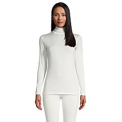 Womens White Turtleneck Long Sleeve Clothing