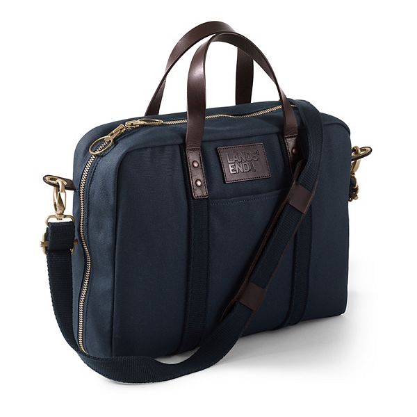 Lands' End Waxed Canvas Laptop Briefcase