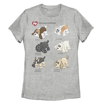 Juniors' Pound Puppies Breeds Graphic Tee