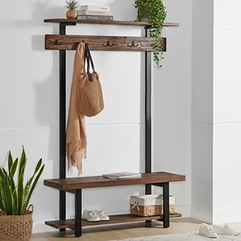 Alaterre Furniture Pomona Bench & Coat Rack