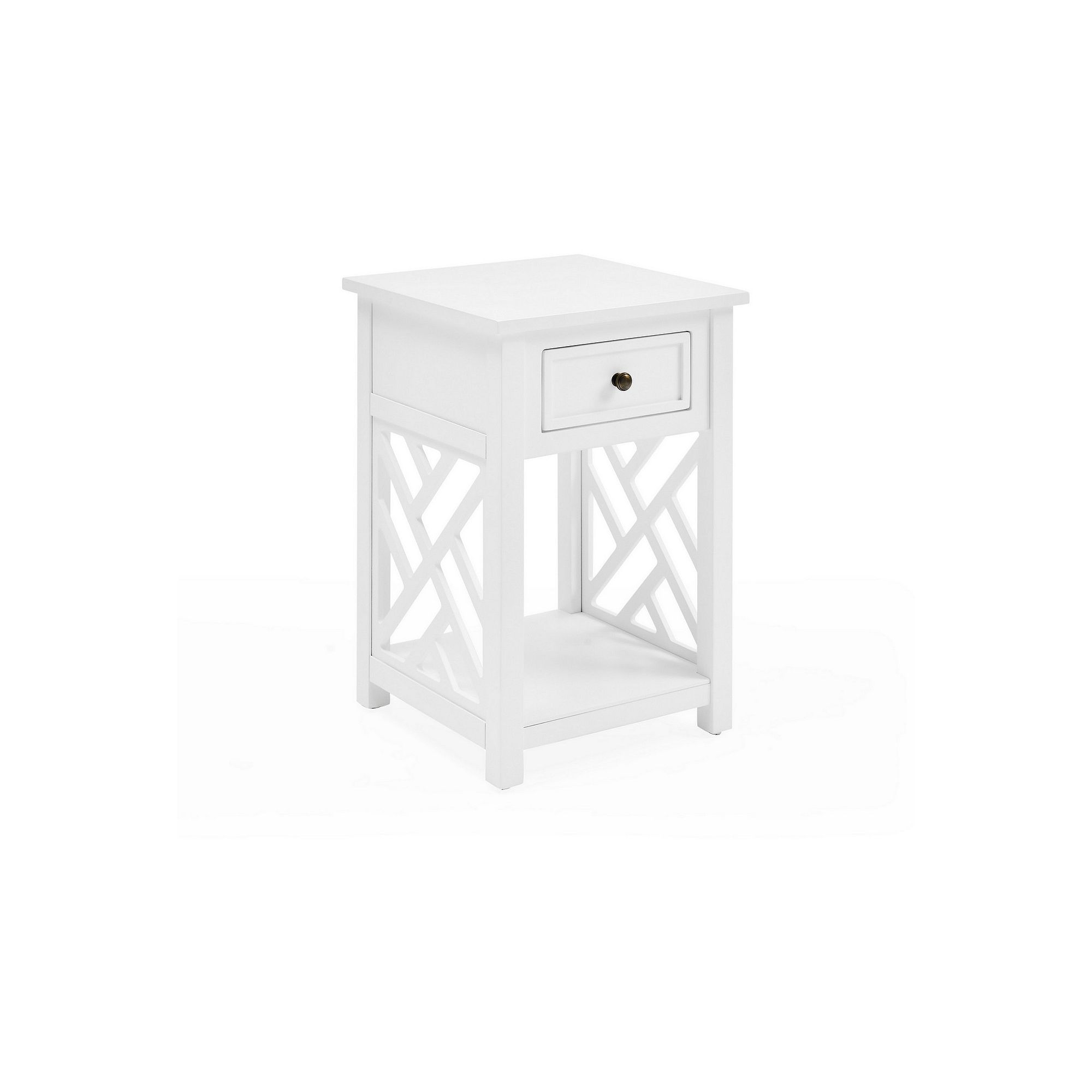 Alaterre Furniture 1-Drawer Coventry End Table, White