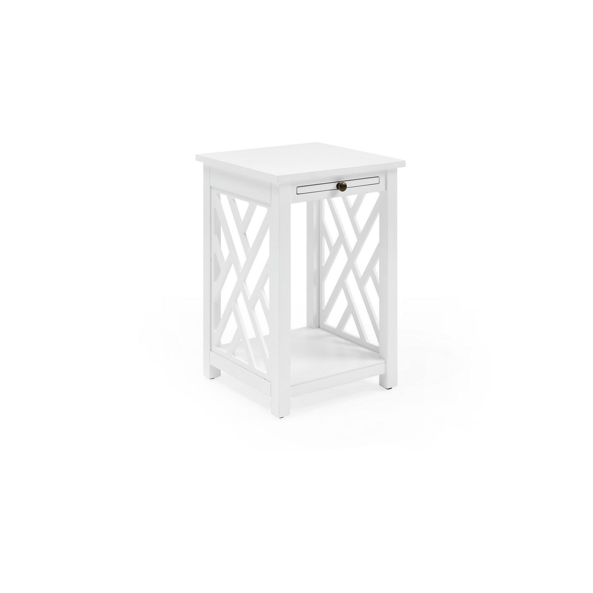 Alaterre Furniture Coventry End Table, White