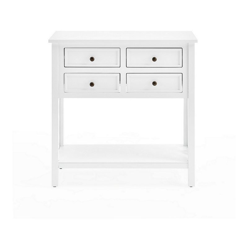 Alaterre Furniture Coventry 4-Drawer Console Table, White