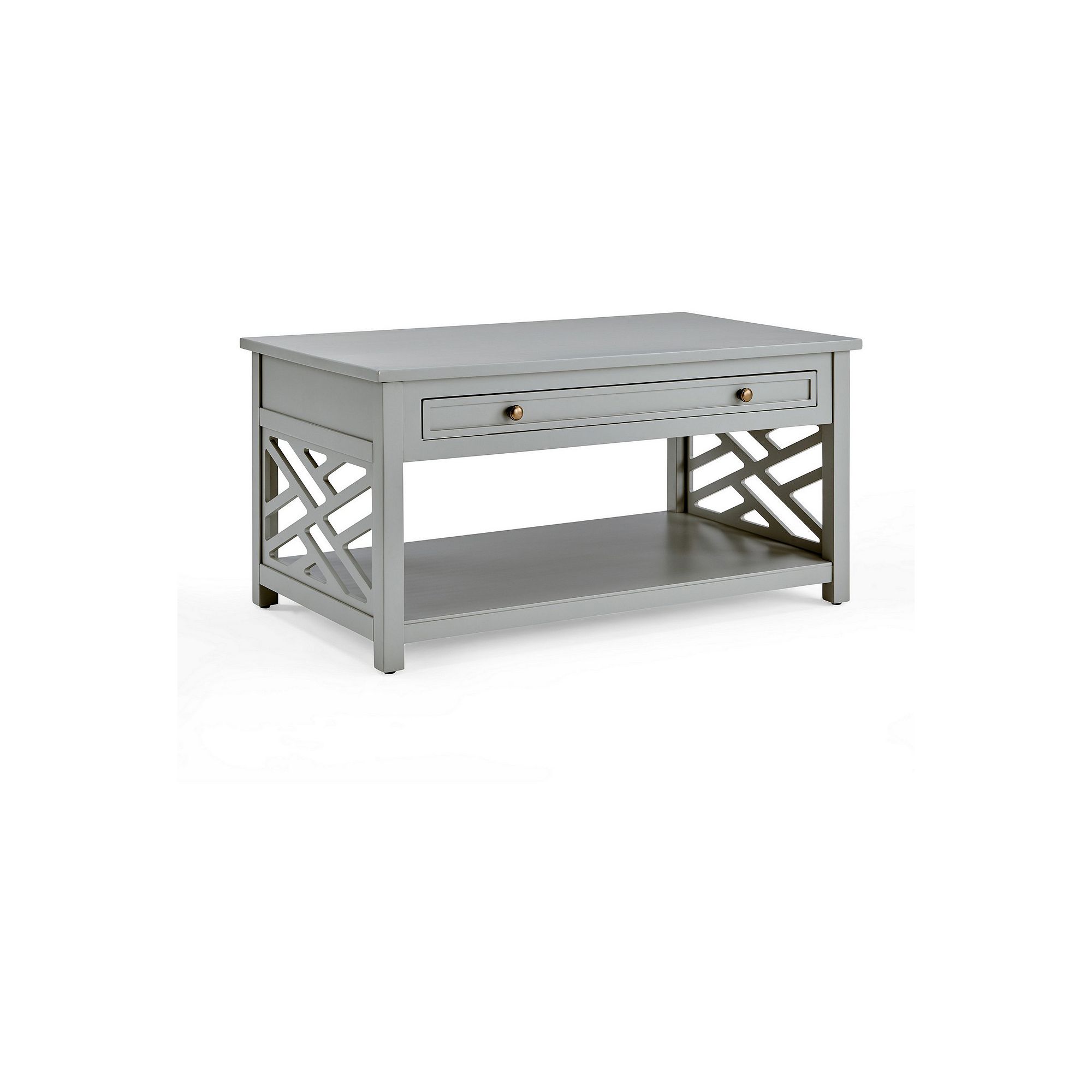 Alaterre Furniture Coventry Coffee Table with Drawer, Grey