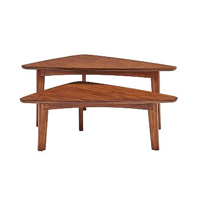 Alaterre Furniture Monterey Triangular Nesting Table 2-piece Set