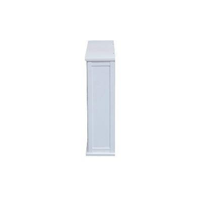 Alaterre Furniture Dorset Bathroom Glass Door Wall Cabinet