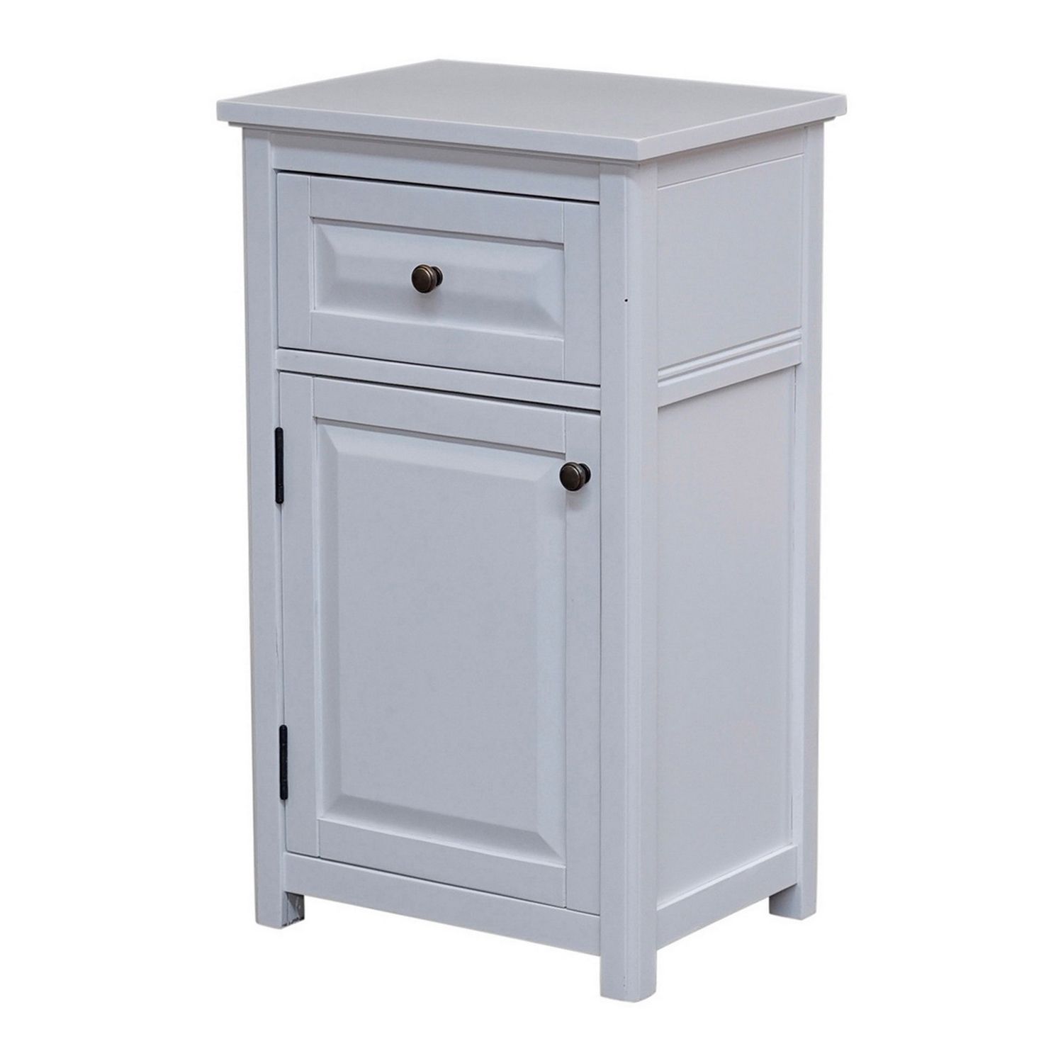 kleankin Bathroom Storage Cabinet, Small Floor Cabinet with Open Compartments and Drawer for Living Room and Playroom, Grey