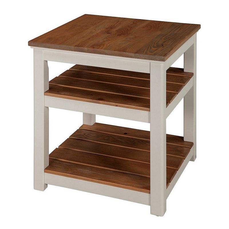 Alaterre Furniture Savannah 2-Shelf End Table, Multicolor