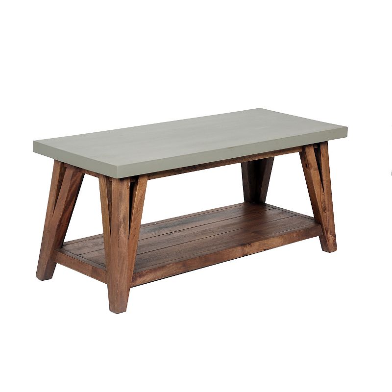 Alaterre Furniture Brookside Entryway Bench, Brown