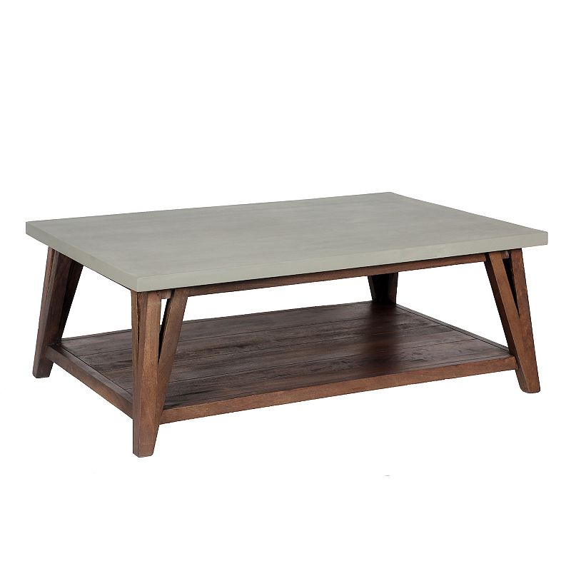 Alaterre Furniture Brookside Large Coffee Table, Brown