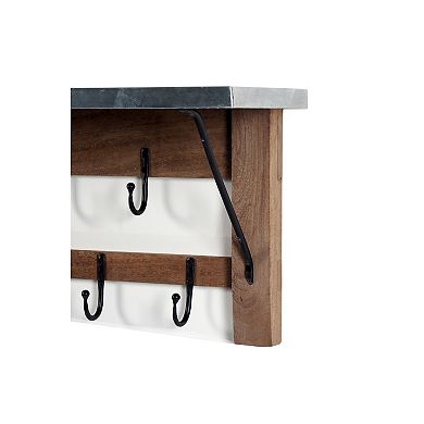 Alaterre Furniture Millwork Bench & Double Row Coat Rack 2-piece Set