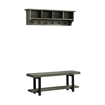 Alaterre Furniture Pomona Bench & Coat Rack 2 pc Set