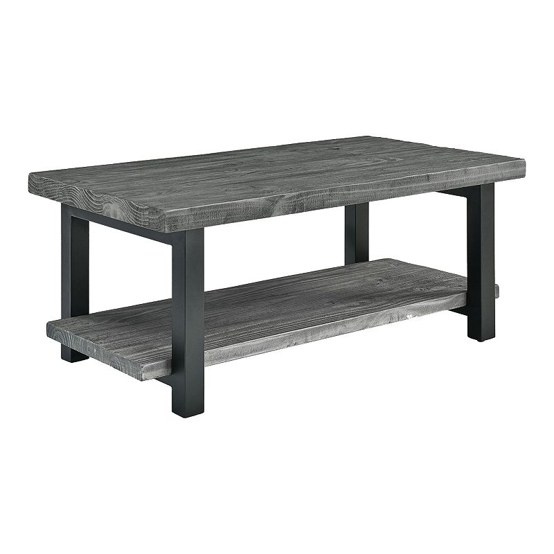 Condition photo showing New/Like New for 42" pomona metal wood coffee table slate gray - alaterre furniture