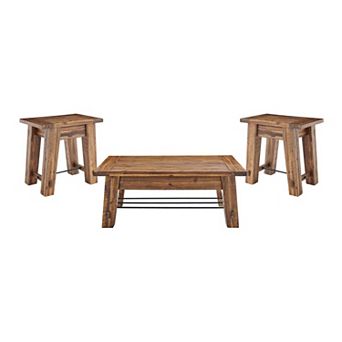 Alaterre Furniture Durango Coffee Table & End Table 3 pc Set