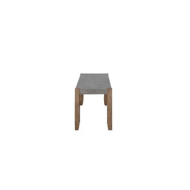 Alaterre Furniture Newport Faux Concrete Bench