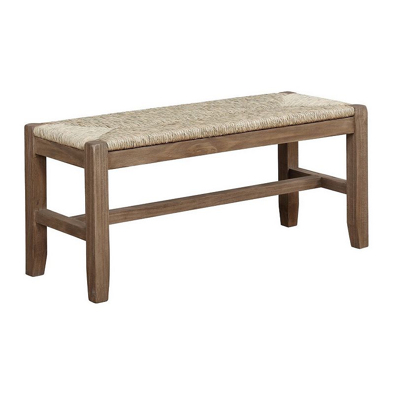 Alaterre Furniture 40-Inch Newport Wooden Entryway Bench, Brown