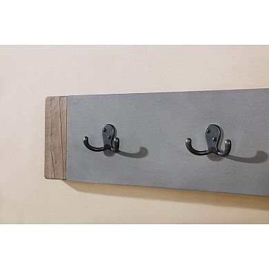 Alaterre Furniture Newport Faux Concrete Bench & Coat Rack 2-piece Set