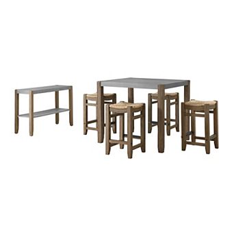 Alaterre Furniture Newport Counter Height Dining Table 6 pc Set