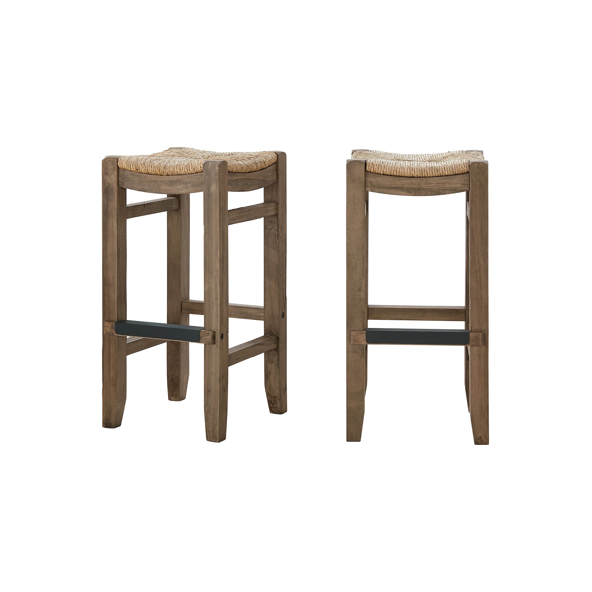 Alaterre Furniture Newport Bar Stool 2-piece Set, Brown