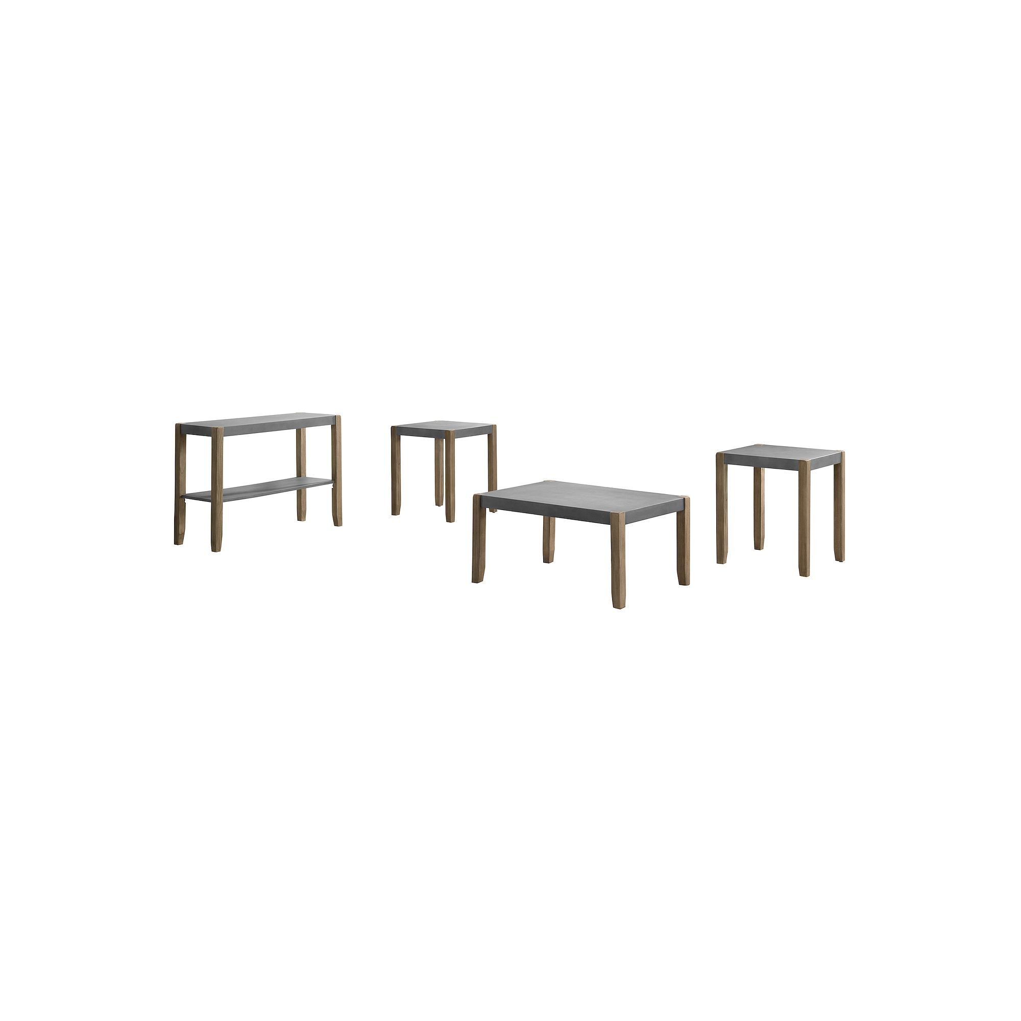 Alaterre Furniture Newport Living Room Table 4-piece Set, Brown