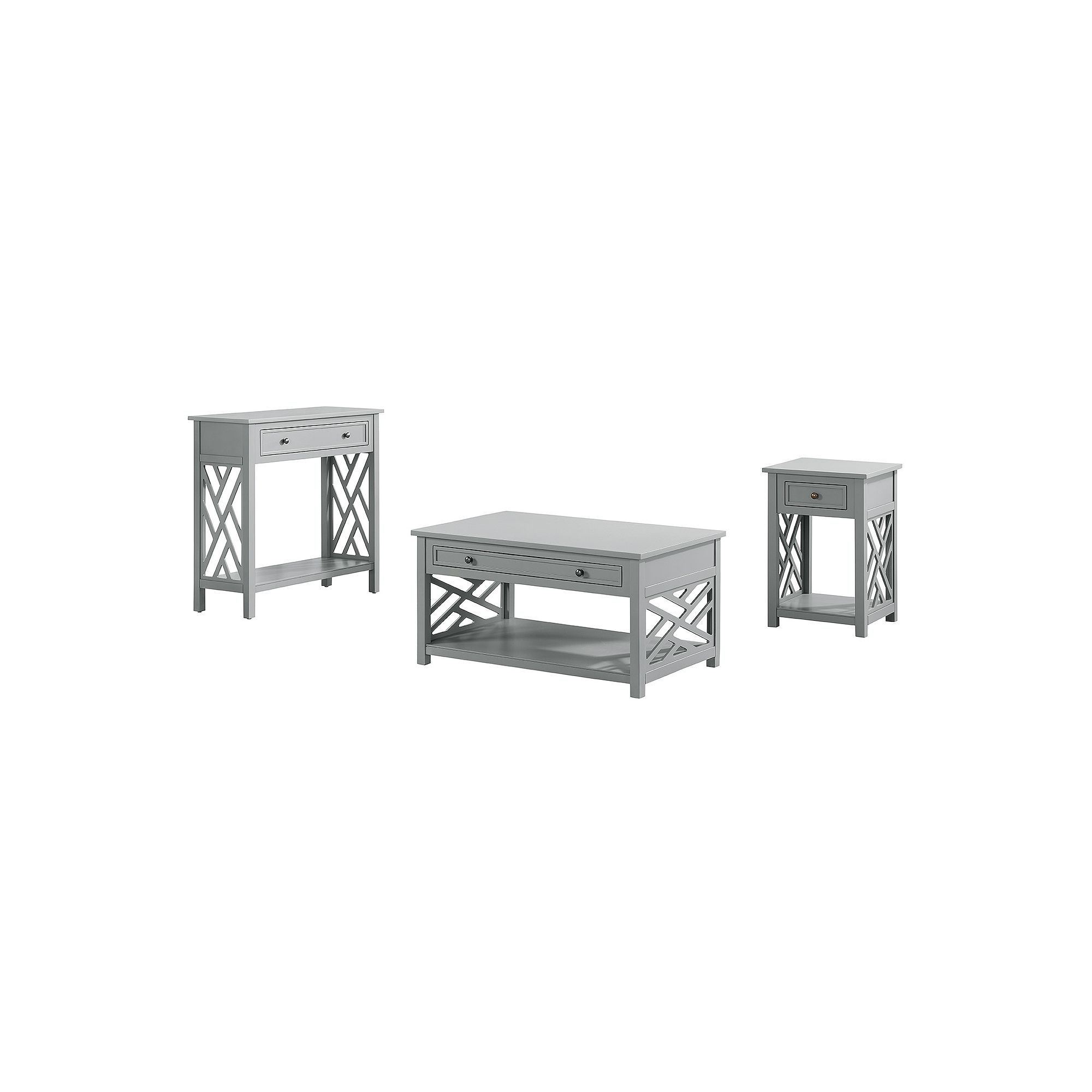 Alaterre Furniture Coventry Table 3-piece Set, Grey
