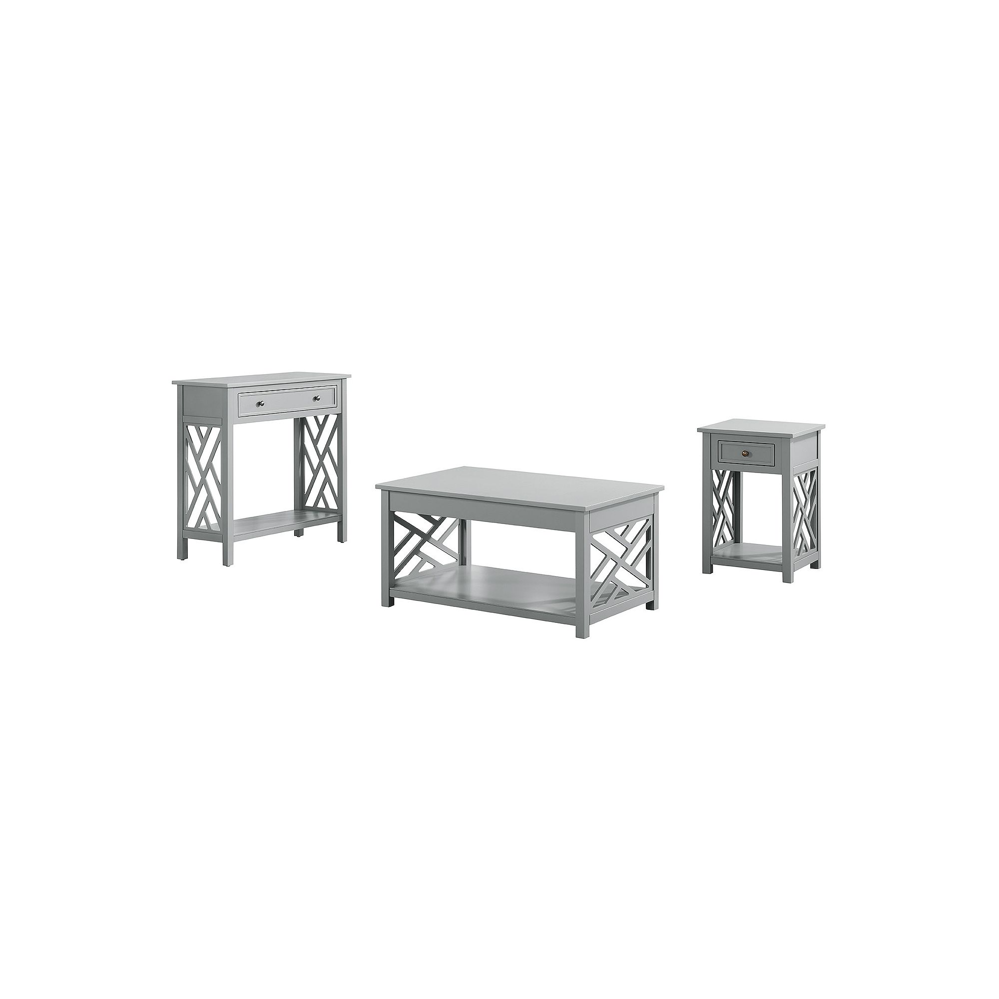 Alaterre Furniture Coventry Coffee Table, End Table & Console Table 3-piece