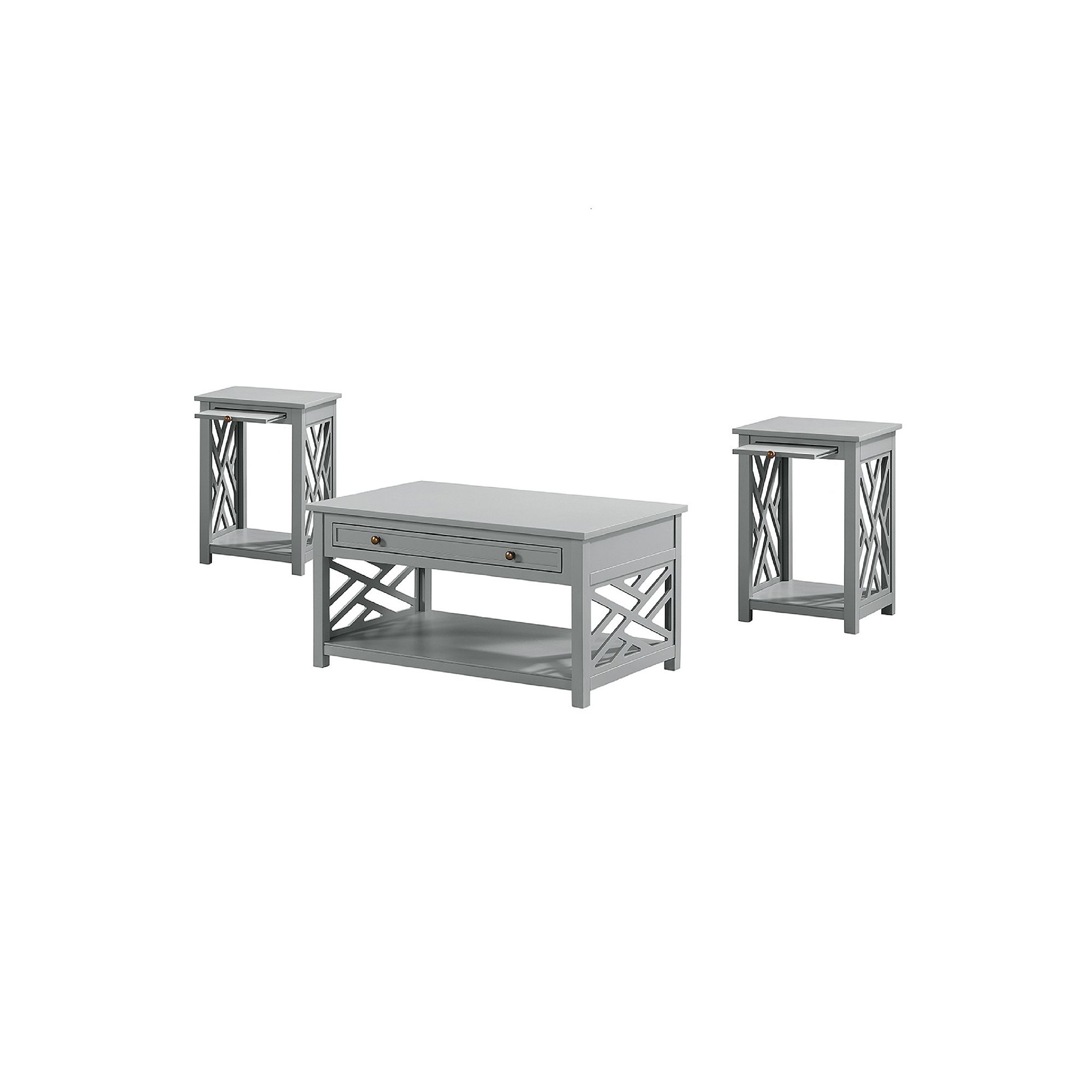Alaterre Furniture Coventry Coffee Table with Drawer & End Table 3-piece Se