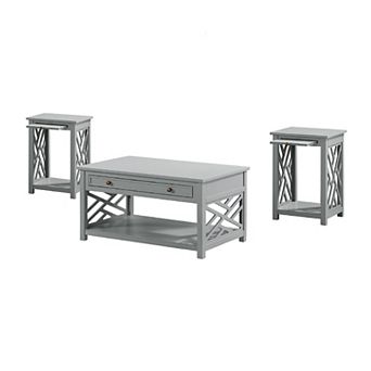 Alaterre Furniture Coventry Coffee Table with Drawer & End Table 3 pc Set