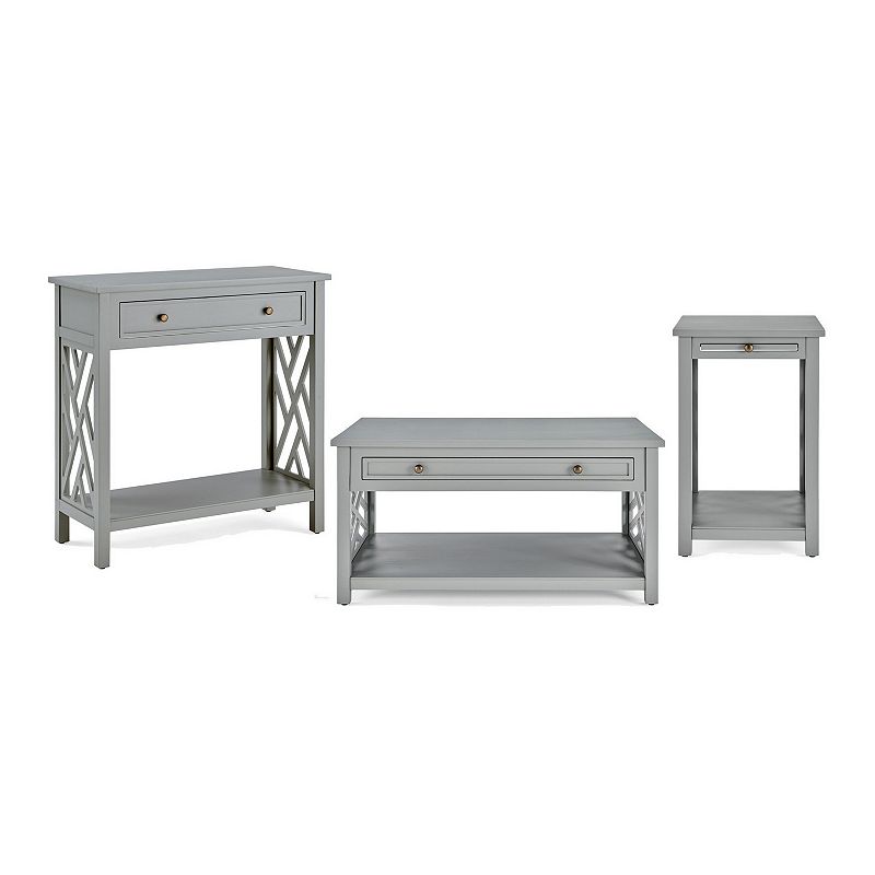 Alaterre Furniture Coventry Living Room Table 3-piece Set, Grey