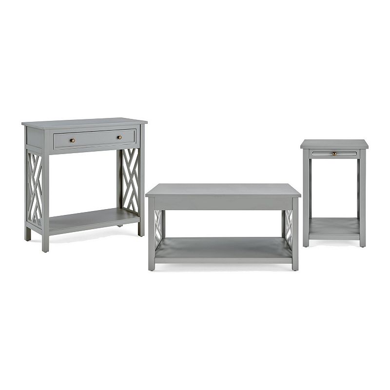Alaterre Furniture Coventry Living Room Table 3-piece Set, Grey