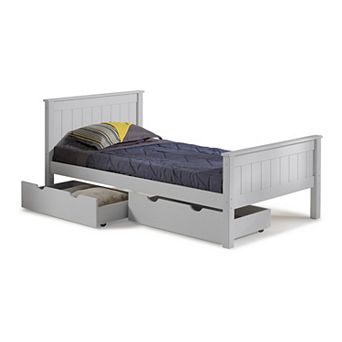 Alaterre Furniture Harmony Twin Storage Platform Bed