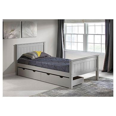 Alaterre Furniture Harmony Twin Storage Platform Bed