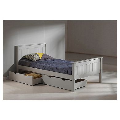 Alaterre Furniture Harmony Twin Storage Platform Bed