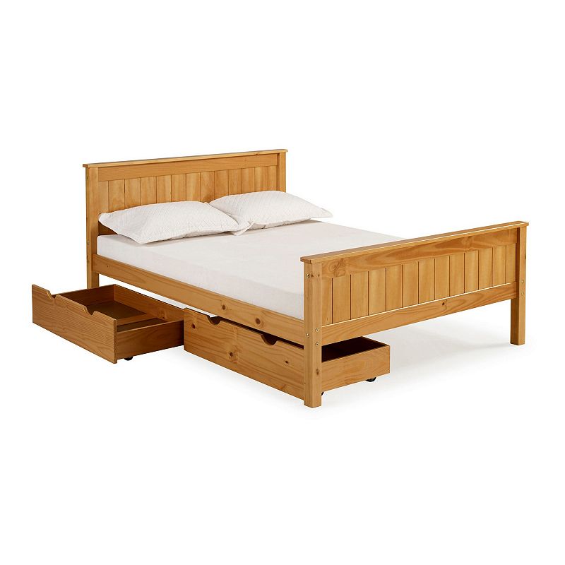 Alaterre Furniture Harmony Full Cinnamon Platform Bed, Brown