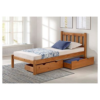 Alaterre Furniture Poppy Cinnamon Storage Twin Platform Bed