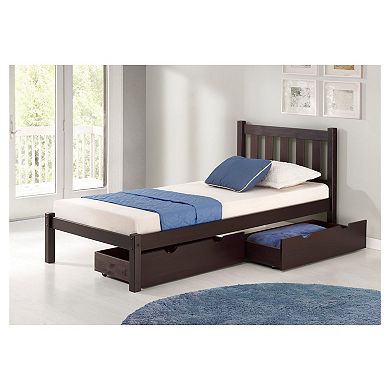 Alaterre Furniture Poppy Espresso Storage Twin Platform Bed