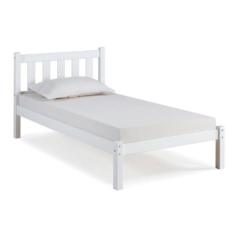 62276806 Alaterre Furniture Poppy Twin Platform Bed, White sku 62276806