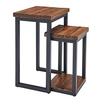 Alaterre Furniture Claremont Nesting End Table 2 pc Set