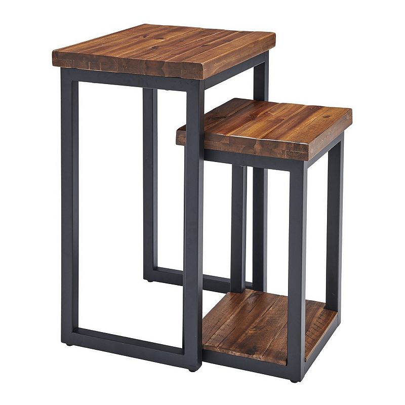 Alaterre Furniture Claremont Nesting End Table 2-piece Set, Brown