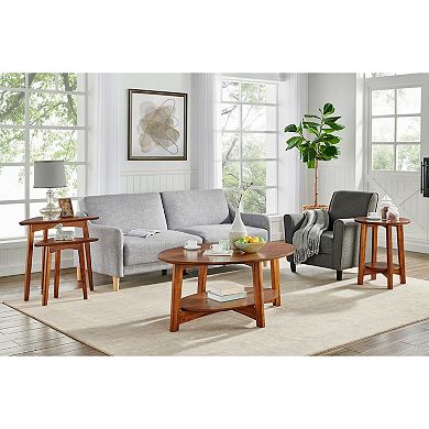 Alaterre Furniture Monterey Triangular Nesting End Table 2-piece Set