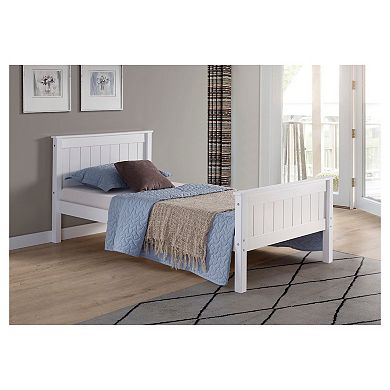 Alaterre Furniture Harmony White Platform Twin Bed